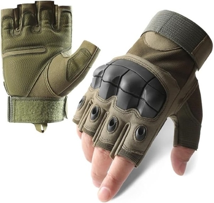 Polyurethane Palms Mens Waterproof Fingerless Gloves Outdoor Tactical Gear Flexible Lightweight