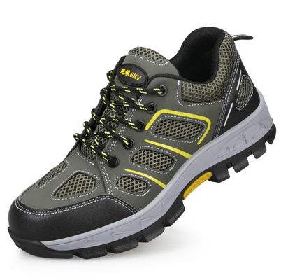 Men'S Insulated Work Shoes For All Seasons 6KV Electrical Insulation Anti-Smash Puncture-Proof Durable Safety Shoes With Plastic Toe Cap
