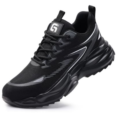 Men’s Safety Work Shoes New Steel Toe Puncture-Proof Anti-Smash Lightweight Protective Construction Shoes Comfortable for All-Day Wear