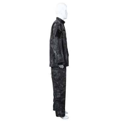 ACU Black Python Suit Plaid Fabric Army Combat Military Garments Suit