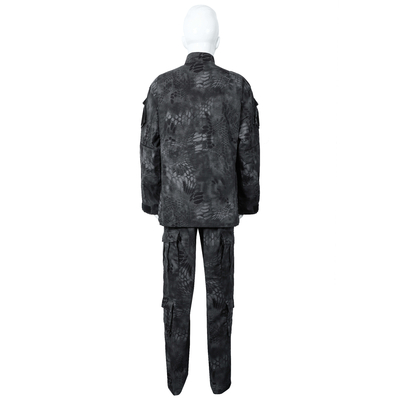 ACU Black Python Suit Plaid Fabric Army Combat Military Garments Suit