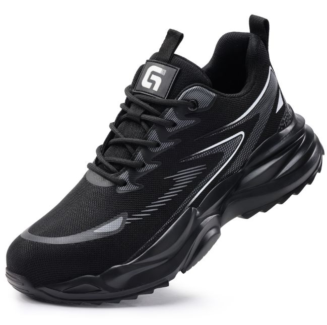 Men’s Safety Work Shoes New Steel Toe Puncture-Proof Anti-Smash Lightweight Protective Construction Shoes Comfortable for All-Day Wear