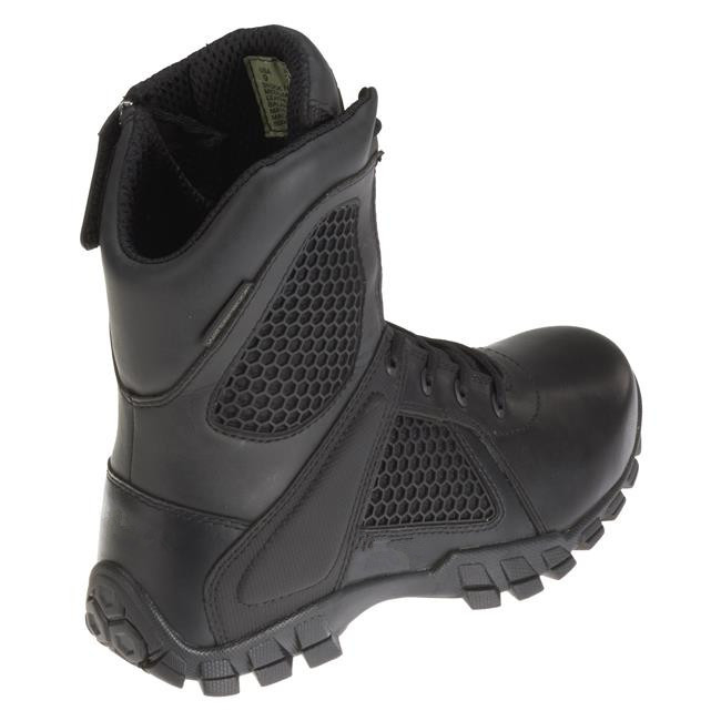 Tactical 8" Anti Shock Waterproof Side Zip Boots Nylon Leather Oxford Dual Density