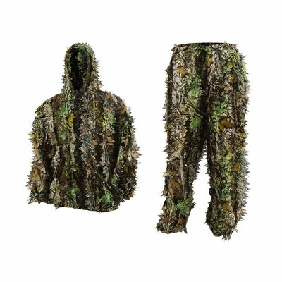 Polyester-Waldland tarnt Blatt-Klagen des Ghillie-Klagen-Verschluss-3D im Freien